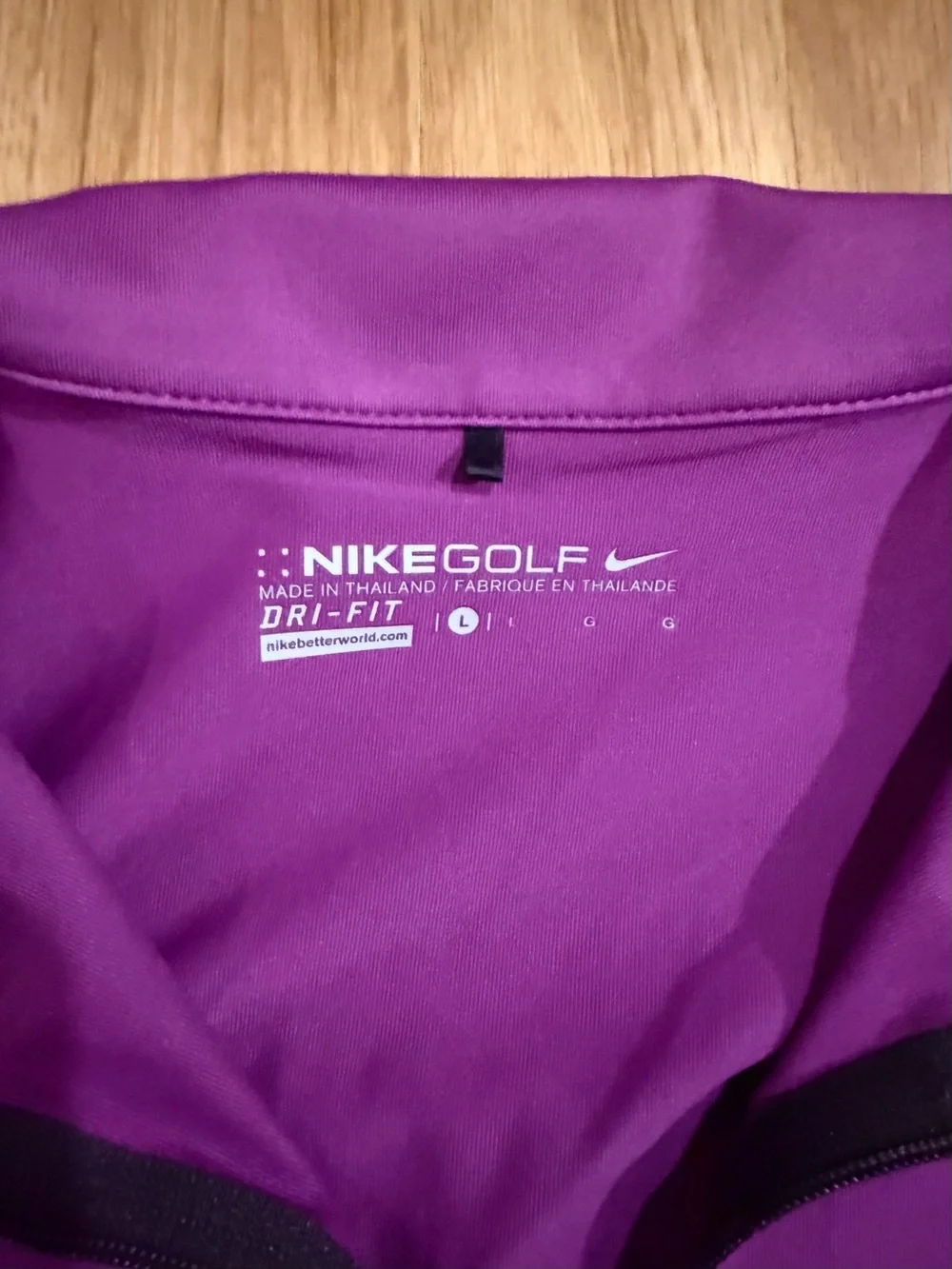 EUC Nike Golf Women's Dri-FIT Short-Sleeve Half-Zip Polo Shirt - Purple - Size L